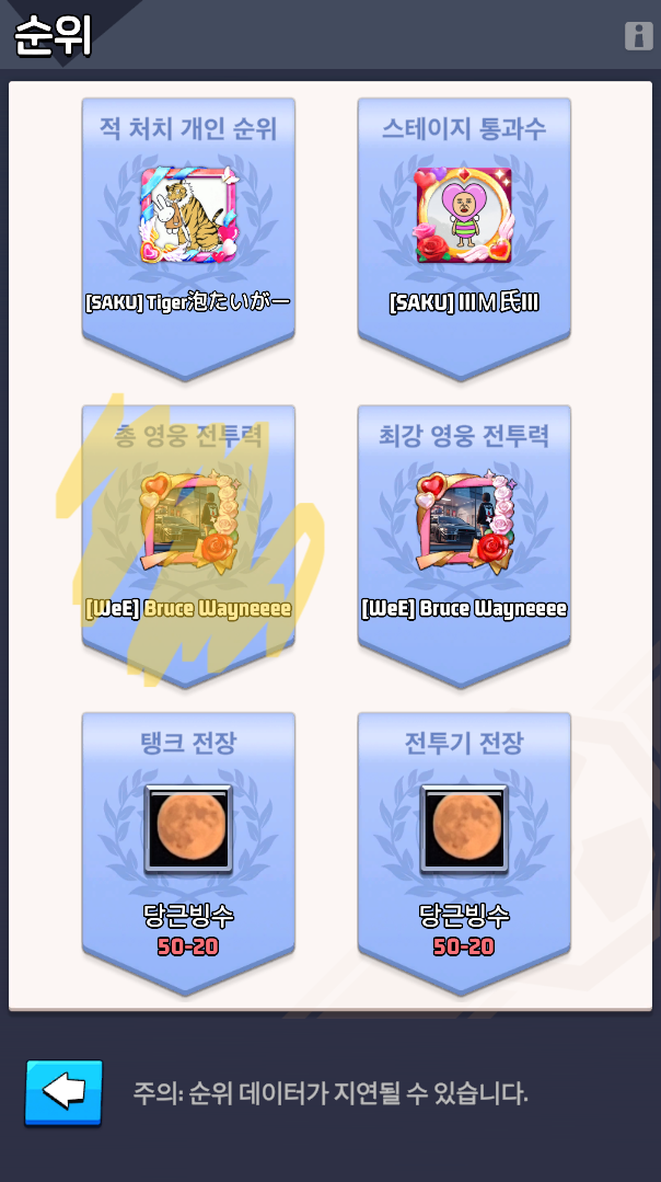 게임의 순위 화면에서 [총 영웅 전투력] 탭을 누르거나 본인의 프로필을 눌러주세요 — 이 탭을 열어야 본인의 uid와 연맹을 알 수 있습니다.